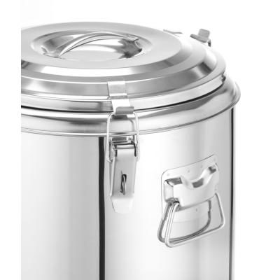 Termoska na přepravu potravin, HENDI, Kitchen Line, 36L, Stříbrná, ⌀400x(H)500mm | 710258